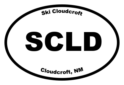 Ski Cloudcroft Oval Sticker