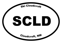 Ski Cloudcroft Oval Sticker