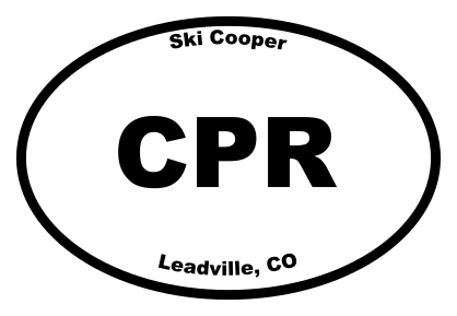 Ski Cooper Oval Sticker