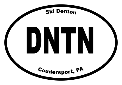 Ski Denton Oval Sticker
