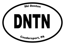 Ski Denton Oval Sticker