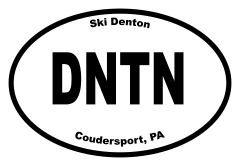 Ski Denton Oval Sticker