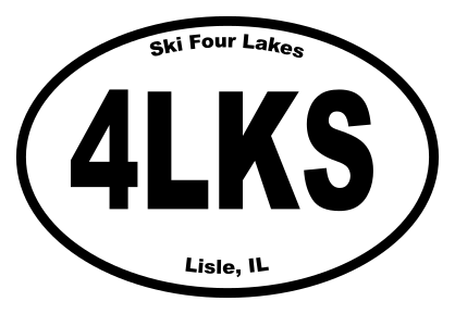 Ski Four Lakes Oval Sticker