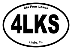 Ski Four Lakes Oval Sticker