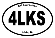 Ski Four Lakes Oval Sticker