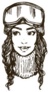 Ski Girl With Goggles And Hat Sticker