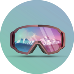 Ski Goggles Sticker