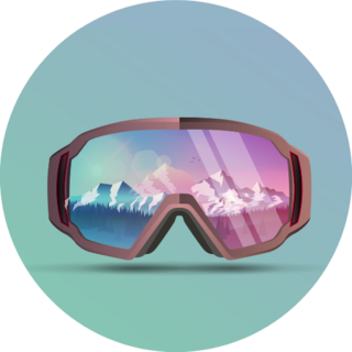 Ski Goggles Sticker