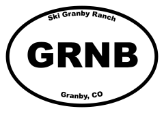 Ski Granby Ranch Oval Sticker