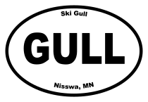 Ski Gull Oval Sticker