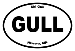 Ski Gull Oval Sticker