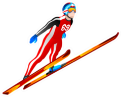 Ski Jumping Athlete Winter Sport Man Sticker