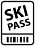 Ski Pass Outline Ticket Icon Sticker