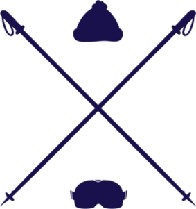 Ski Poles, Hat And Ski Mask Sticker