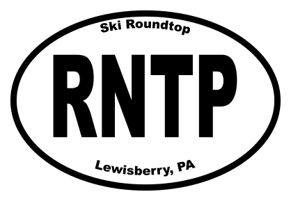 Ski Roundtop Oval Sticker