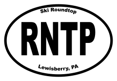 Ski Roundtop Oval Sticker