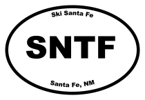 Ski Santa Fe Oval Sticker