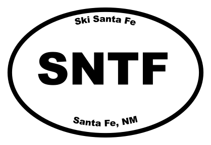 Ski Santa Fe Oval Sticker