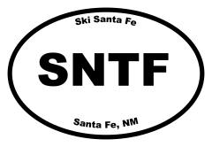 Ski Santa Fe Oval Sticker