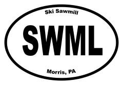 Ski Sawmill Oval Sticker