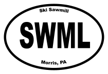Ski Sawmill Oval Sticker