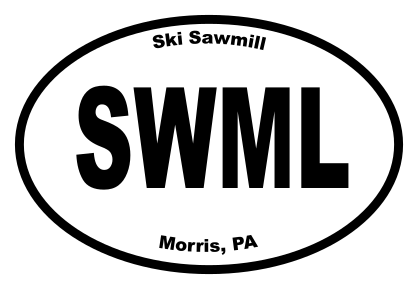 Ski Sawmill Oval Sticker
