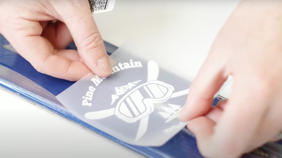 Custom Ski Team Transfer Decal Applied to Skis