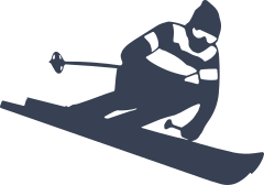 Skier Skiing Down Hill Sticker