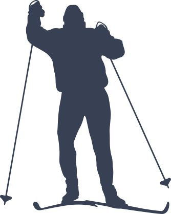 Skier Walking Sticker