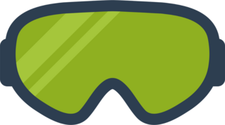 Skiing And Snowboard Goggles Sticker