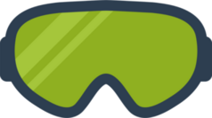 Skiing And Snowboard Goggles Sticker