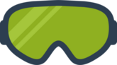 Skiing And Snowboard Goggles Sticker