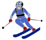 Skiing Downhill Giant Slalom Athlete Sticker