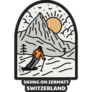 Skiing On Zermatt Switzerland Sticker