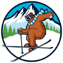 Skiing Polar Bear Sticker