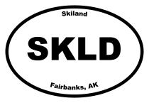 Skiland Oval Sticker