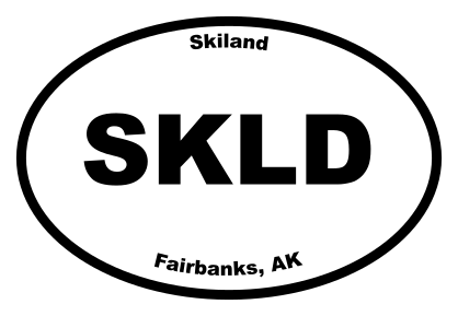 Skiland Oval Sticker