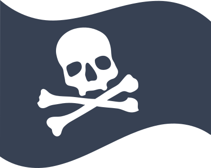 Skill And Crossbones Pirate Flag Sticker