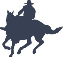 Skillful Cowboy Riding A Horse Sticker