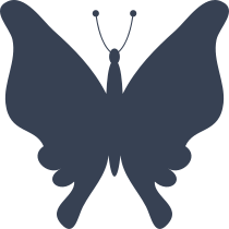 Skinny Butterfly Sticker