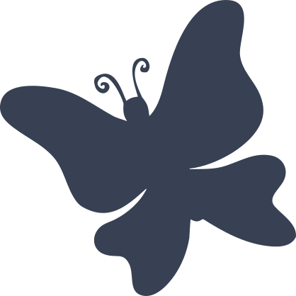 Skinny Butterfly Swirly Antennas Sticker