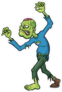 Skinny Cartoon Zombie Sticker