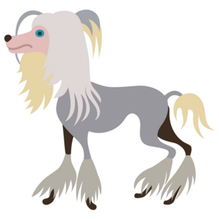 Skinny Chinese Crested Sticker
