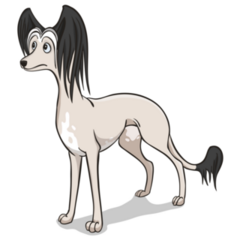 Skinny Chinese Crested Sticker