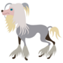 Skinny Chinese Crested Sticker