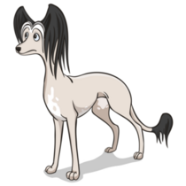 Skinny Chinese Crested Sticker