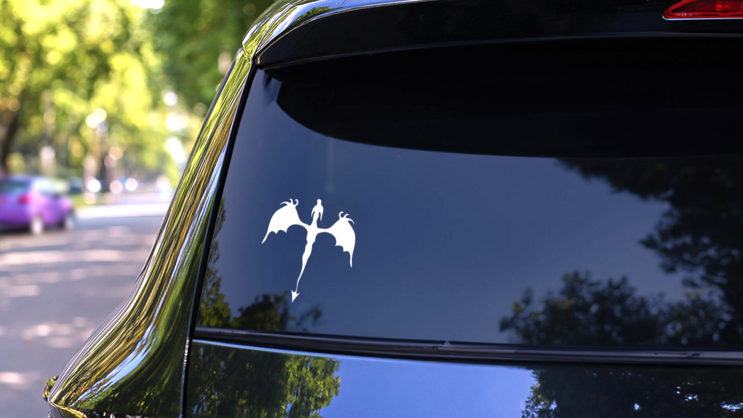 Skinny Dragon Sticker on a Rear Car Window (New) example
