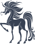 Skinny Horse With Crazy Hair Sticker