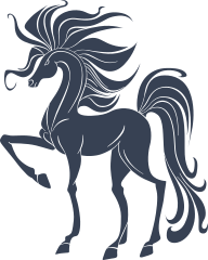Skinny Horse With Crazy Hair Sticker