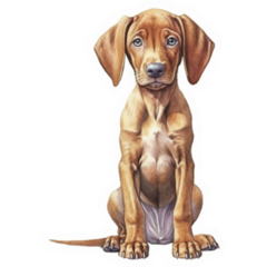 Skinny Vizsla Watercolor Sticker